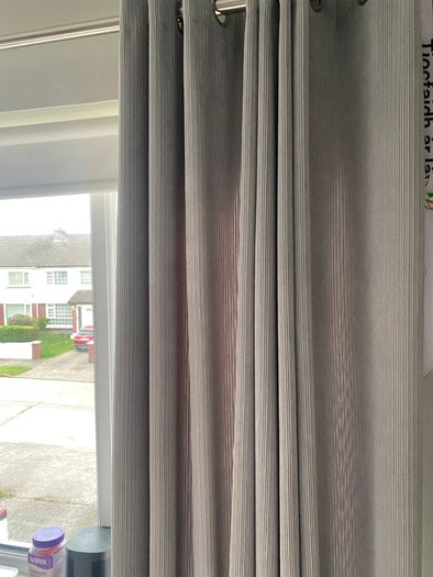 Grey eyelet curtains