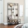 New XXL Metal Hall Tree Coat Hat Rack with Shoe Bench - FREE P&P Image 3