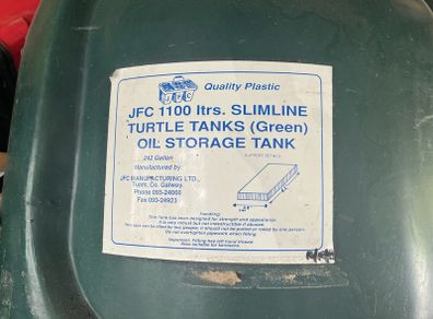 Kerosene Oil Tank, 1100l, slimline