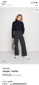 Lacoste wool high neck jumper  Size M-L