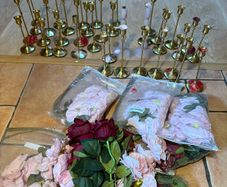 wedding decor bundle candlesticks and faux flowers