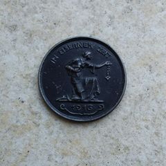 1916 German " Iron For Gold "  War Effort Medal