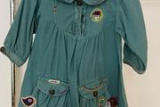 Girl's long sleeve green corduroy winter dress, Age 3-4 (Free girls clothes/items for first buyer to offer asking price on this)