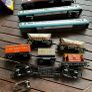 Some random parts for hornby trains. Included is 2 British rail coaches in need of repair. A Harry Potter coach. Also various goods trucks Image 6
