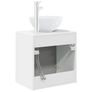 Wall-Mounted White Bathroom Vanity Unit Engineered wood Image 5