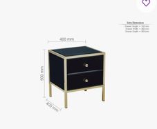 2 bedside tables with Drawers