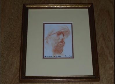 Mr.Mount as an Arab. Pastel on Paper Framed Under Glass By Thomas Ryan R.H.A.
