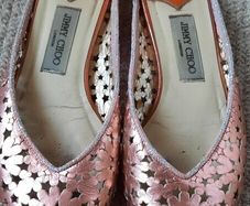 Jimmy Choo Rose Metallic Flats Size 6