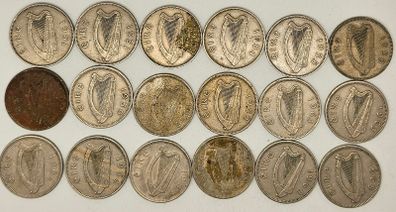 Ireland 1951-1968 Shilling Date Run x2 Two Coins for Each