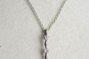 Vintage Silver Plated Pendant Necklace length 20" - 6,0g