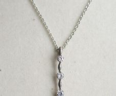 Vintage Silver Plated Pendant Necklace length 20" - 6,0g