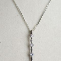 Vintage Silver Plated Pendant Necklace length 20" - 6,0g