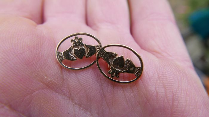 Pair Of Antique Irish 9c Gold 375 Cufflinks 2,2g