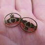 Pair Of Antique Irish 9c Gold 375 Cufflinks 2,2g Image 5