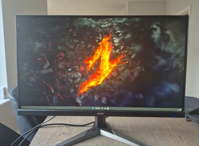 Gaming Monitor Acer Nitro 27" 75Hz, 2K WQHD (2560 x 1440), 1ms AMD FreeSync Premium, HDR Support (1 x Display Port 1.2 & 2 x HDMI 2.0 Ports) KG271U