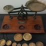 Vintage Scales On Wooden Base Image 3