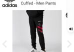 Adidas Spirit Basketball Cuffed fleece pants UK S, black, style GT2279