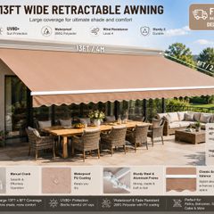 Manual Retractable Awning, 4x2.4m (13 x 8 feet)