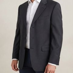 Vintage Magee 1866 Contemporary Men's Charcoal Grey Wool Blazer Jacket Size 46