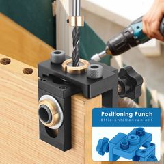 BRAND NEW EU Stock 3 in 1 Woodworking Doweling 8/10/15mm Jig Kit with Positioning Clip Adjustable Drilling Guide Puncher Locator Carpentry