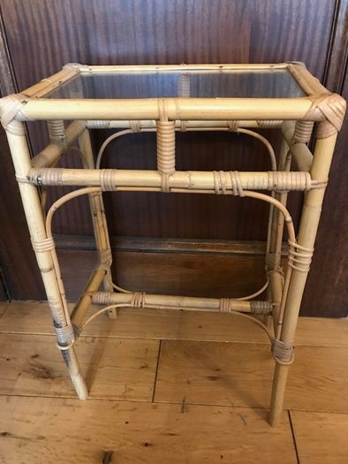 Vintage Rattan Bamboo Table