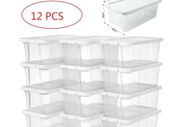 BRAND NEW 12pcs can combination shoe cabinet High light transmission Transparent storage shoes box thickened dustproof shoe organizer box