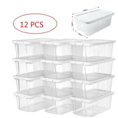 BRAND NEW 12pcs can combination shoe cabinet High light transmission Transparent storage shoes box thickened dustproof shoe organizer box