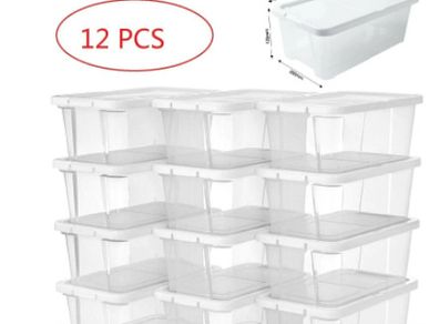 BRAND NEW 12pcs can combination shoe cabinet High light transmission Transparent storage shoes box thickened dustproof shoe organizer box