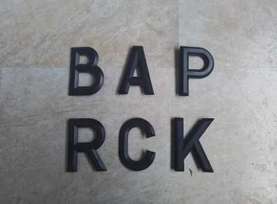 Number Plate Letters.