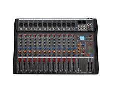 DEPUSHENG DX12 Professional Audio Mixer 12 Channel Studio Audio Console USB MP3 Input 48v Phantom Power DJ Console