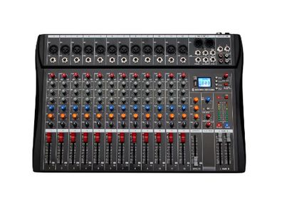 DEPUSHENG DX12 Professional Audio Mixer 12 Channel Studio Audio Console USB MP3 Input 48v Phantom Power DJ Console