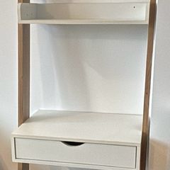 Ladder bookcase with desk