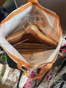 Wooden clothes hangers