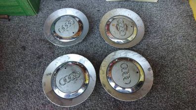 Audi alloy wheel centre caps.