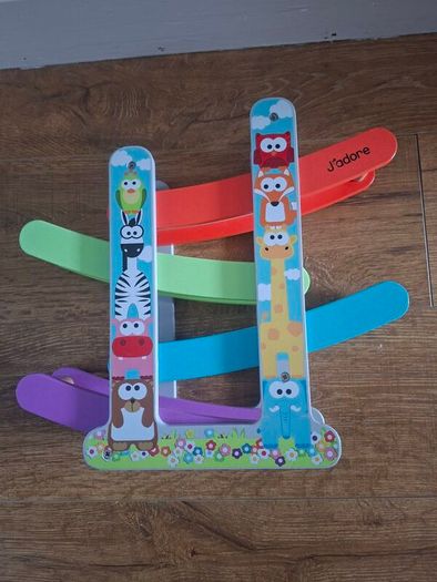 J'adore Wooden Animal Race Track and Cars Playset