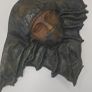 Mask Face Sculpture Leather Handmade Image 3