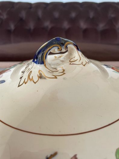 Antique Corona Ware Rosalind Round Covered Vegetable Tureen