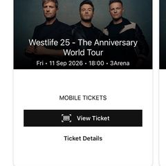 Westlife Concert Ticket/s for sale