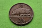 Ireland 1941 year Bronze Half Penny.