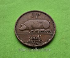 Ireland 1941 year Bronze Half Penny.