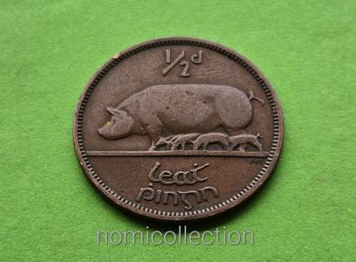 Ireland 1941 year Bronze Half Penny.