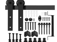 main image for ad 2 set of 6.6FT Sliding Rail Barn Door Hardware Kit, 200cm