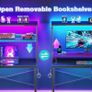 L Shaped Gaming Desk with LED Lights Image 2