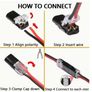 50pcs D2 Double Line Interlocking Detachable LED Without Welding, 2-pin Bidirectional Insert Cable Buckle Connector, Image 4