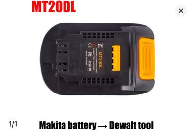 MT20DL Battery Adapter Converter for Makita 18V Li-ion Battery Convert to For Dewalt 18V 20V Power Tools
