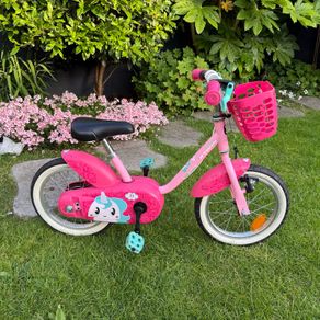 Kids 14" Bike Unicorn 3-5 year old - Stabilizers - Great condition
