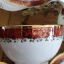 20 pcs Vintage Royal Tara Tea Set Burgundy Red Gold Image 5