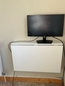 White folding wall desk
