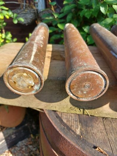 Brass Artillery Shells,Military, Antique