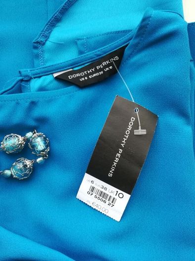 Blue-turquoise dress, size 10